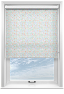 Watercolour Triangles, Bronze Azure - Roller Blind